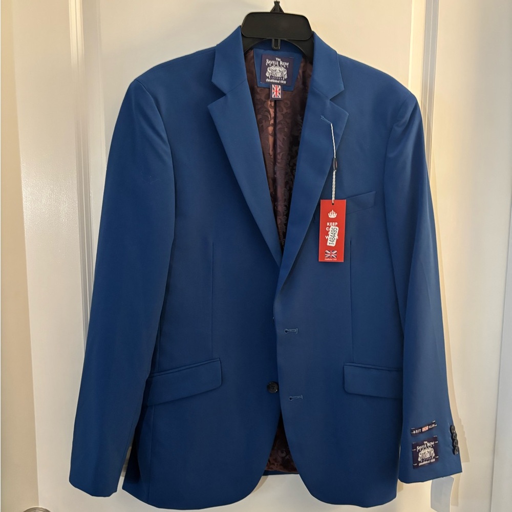 Men's Nordstrom Savile Row Blue Blazer Sz 38R NWT